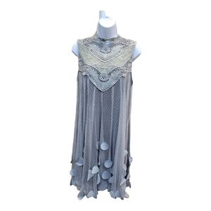 (L) Ryu Pullover Sleeveless Gray Bubble Cocktail Dress